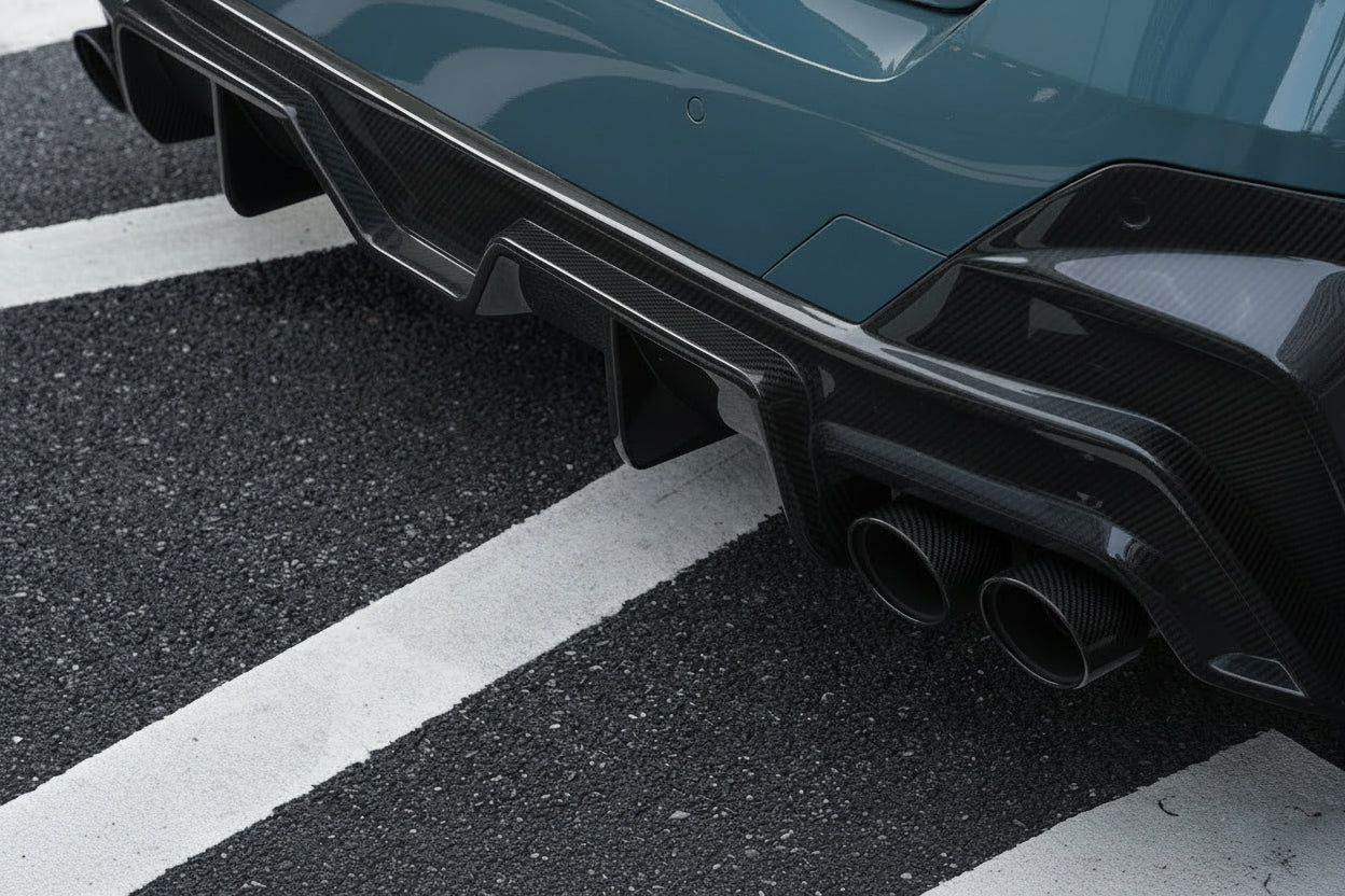 BMW 5 Series G60 G61 Pre-Preg Dry Carbon Fibre Rear Diffuser (2024+)