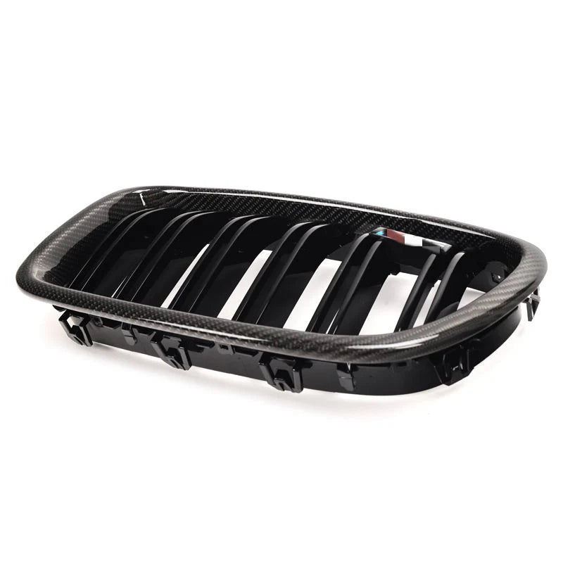 BMW 5 Series / M5 F10/F11 Carbon Fibre Double Slat Front Grills (2010-2017)