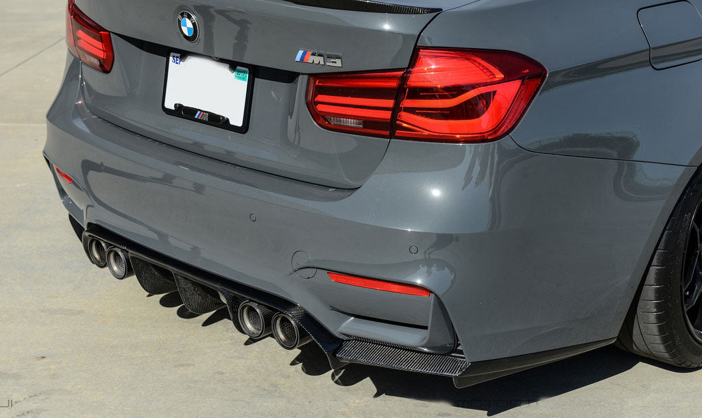 BMW M3 F80 / M4 F82 F83 3 Piece Pre-Preg Dry Carbon Fibre Rear Diffuser(2014-2019)