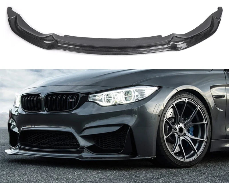BMW M3 F80 / M4 F82 F83 Carbon Fibre V2 Style Front Lip Splitter (2014-2019)