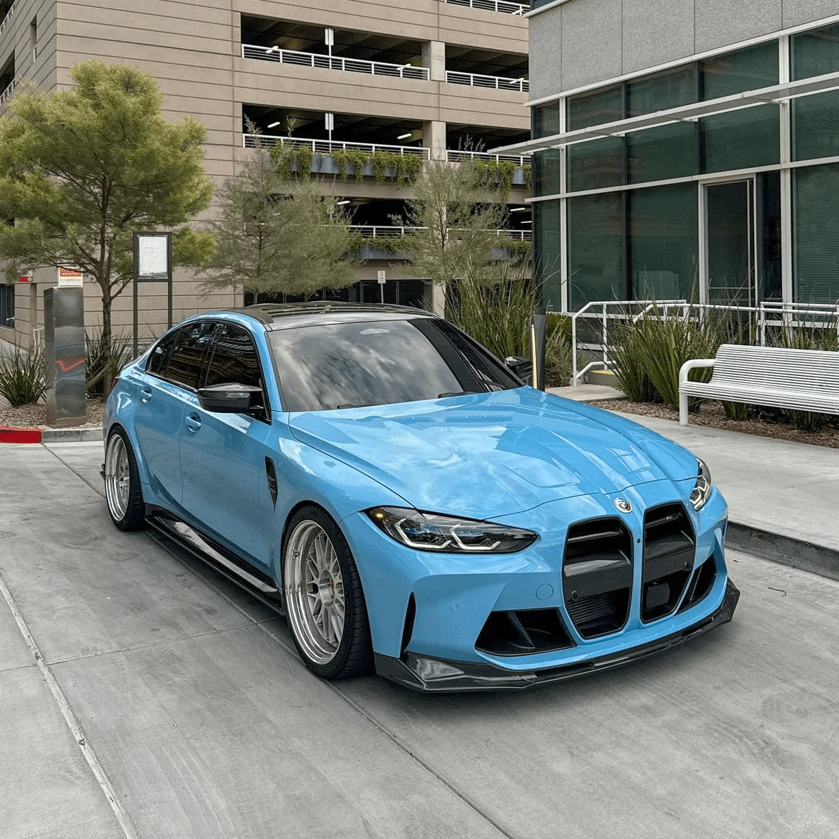 BMW M3 G80 G81 / M4 G82 G83 Pre-Preg Dry Carbon Fibre 3D Style Front Splitter (2021+)