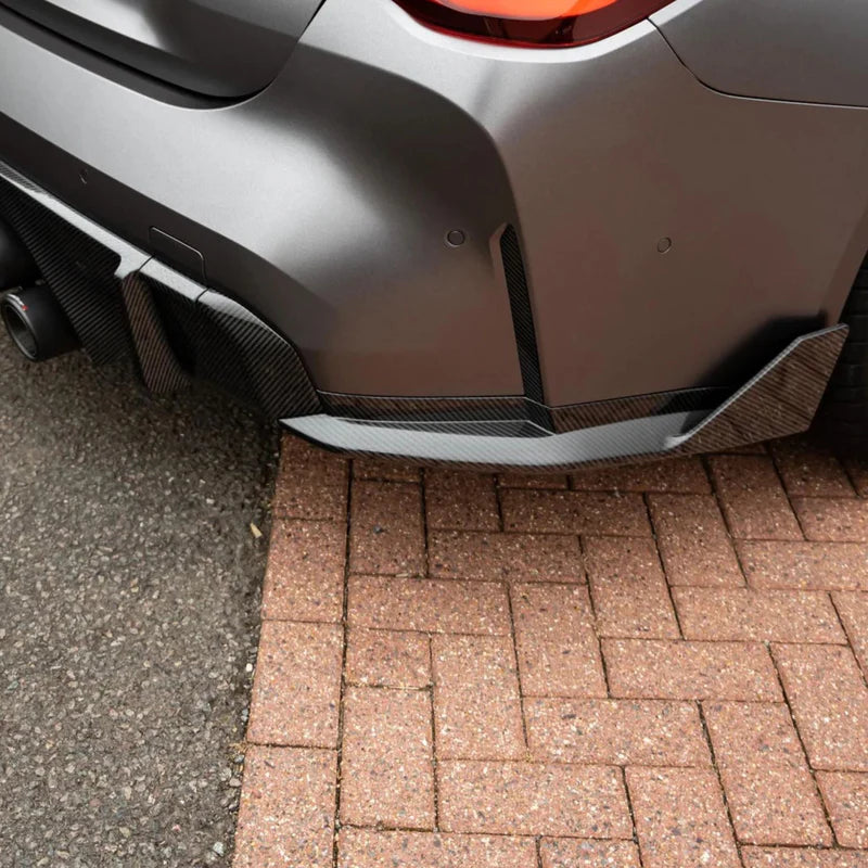 BMW M3 G80 G81 / M4 G82 G83 Pre-Preg Dry Carbon Fibre M Performance Rear Bumper Side Winglets (2021+)