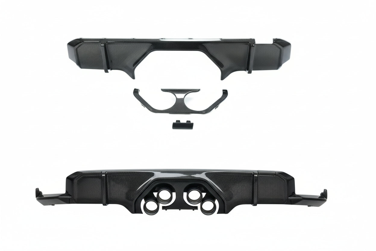 Pre Preg Dry Carbon G8X M Performance Style Diffuser ( Middle Exit )