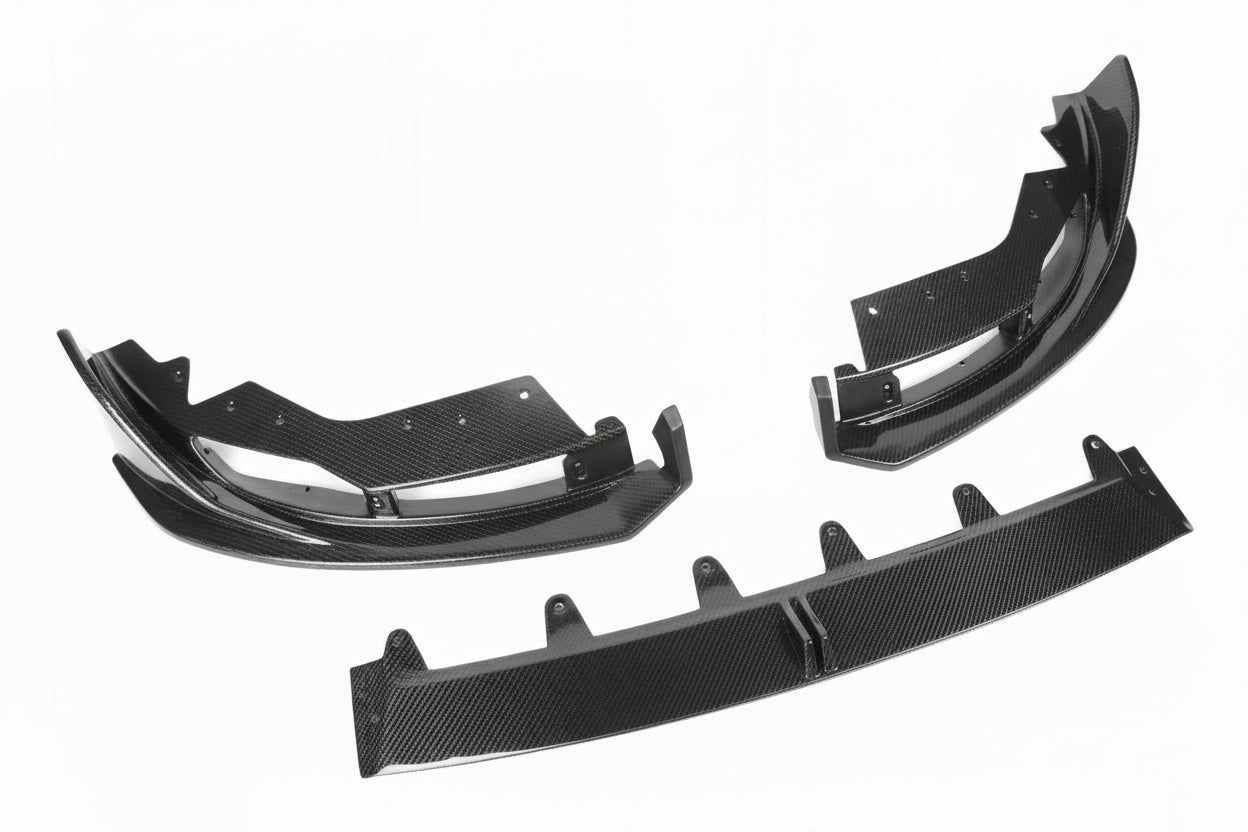 BMW 3 Series G20 / G21 LCI Pre Preg Dry Carbon Fiber ADRO Style Front Lip