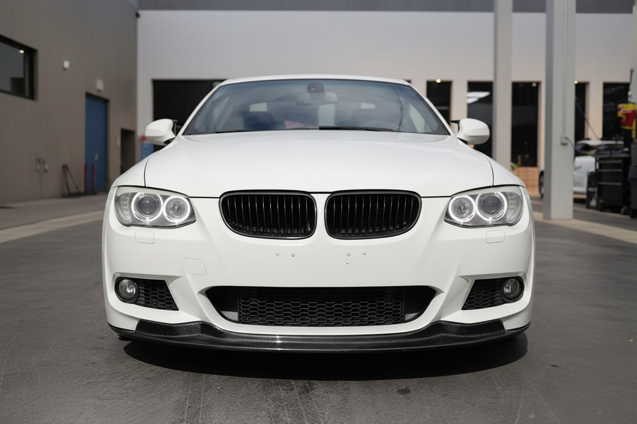 Carbon Fiber Front Bumper Lip Splitter Spoiler for BMW 3 Series E92 LCI 325i 335i M Tech 2010 - 2012