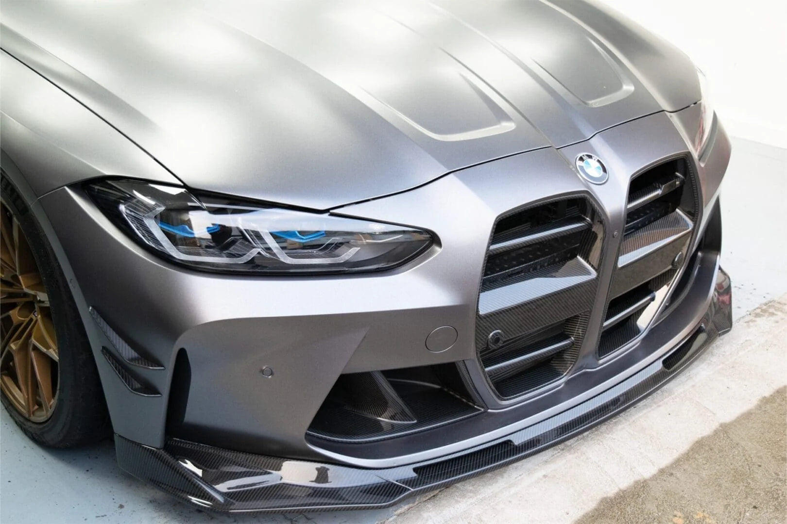 BMW M3 G80 G81 / M4 G82 G83 Carbon Fibre V Style Front Lip Splitter (2021+)