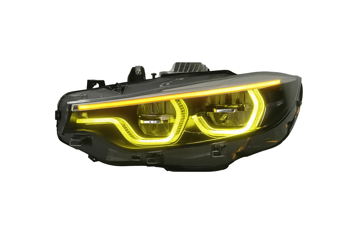 BMW 4 Series F32/F8X 2013-2019 Headlight IKON V2 Switchable DRL's Yellow/White